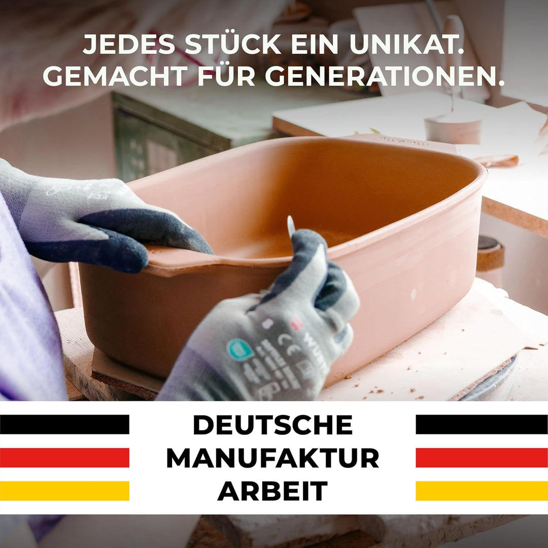 myromy® Multi-Bräter 3,5 L – Bräter &amp; Brotbackform aus Keramik – Signature