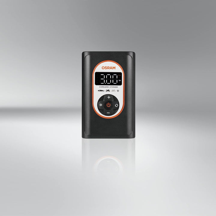 OSRAM TYREinflate 4000, wiederaufladbarer und kabelloser Reifenfüller, programmierbarer digitaler Lu