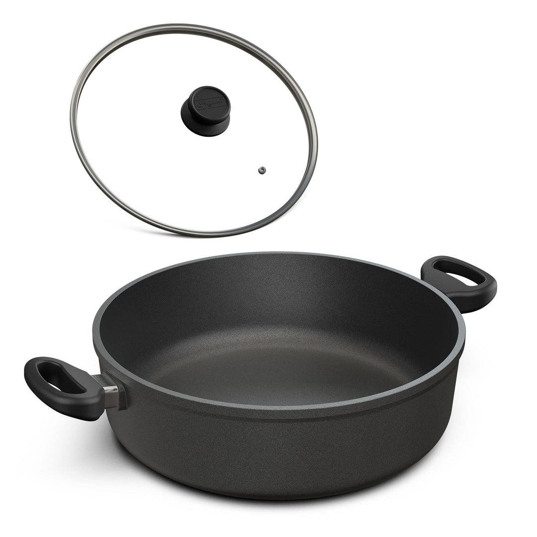 Hoffmann Schmorpfanne 32 cm hoher Rand Induktion I Made in Germany I Schmortopf Induktionsgeeignet A