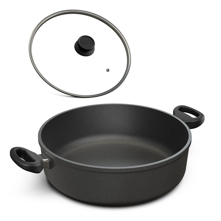 Hoffmann Schmorpfanne 32 cm hoher Rand Induktion I Made in Germany I Schmortopf Induktionsgeeignet A