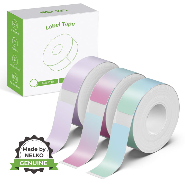 NELKO Original P21 Etikettenband-Ersatz, adaptiertes Etikettendruckpapier, 14 x 40 mm, Standard-lami