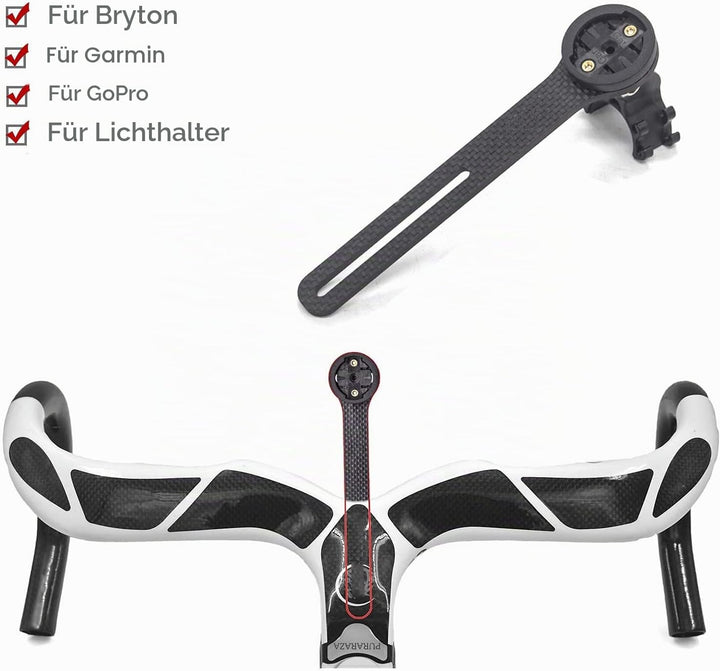 Fahrradcomputer GPS Lenkerhalterung, passend für Bryton Rider, Garmin Edge (200, 500, 510, 800, 810