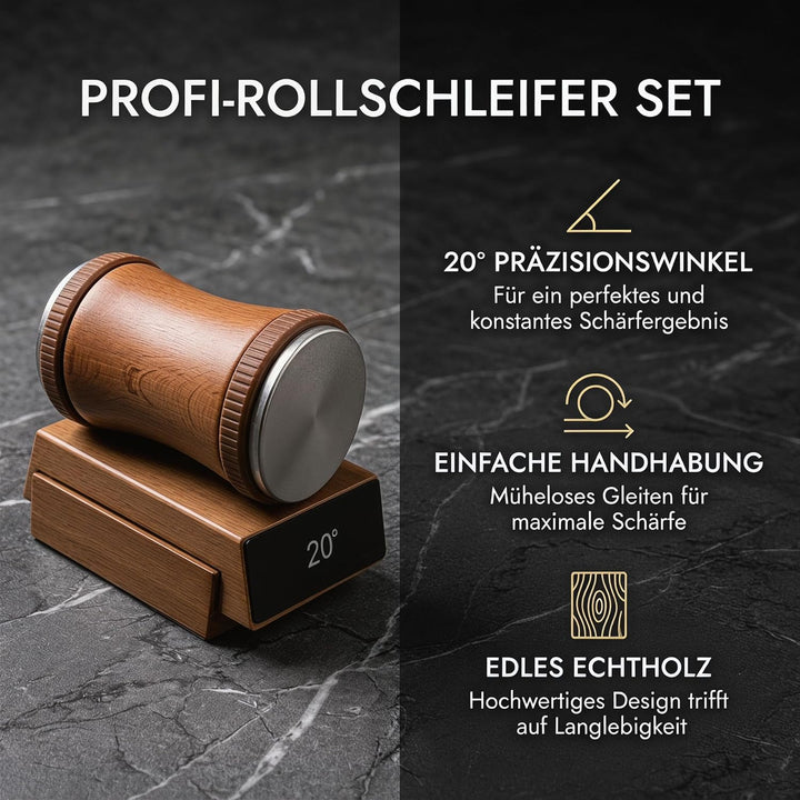 2 Rollschleifer Messerschärfer Küchenmesserschärfer für Diamantschärfstein zum Schärfen von Professi