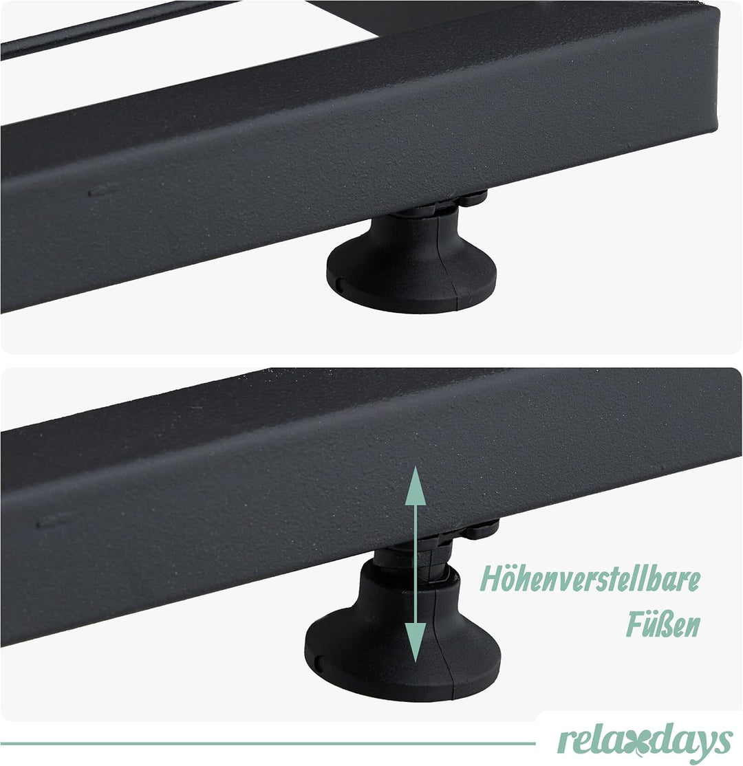 Relaxdays Pflanzenständer, 5 Ablagen, Pflanzentreppe Blumen &amp; Kräuter, Metall Blumenständer, HxBxT: