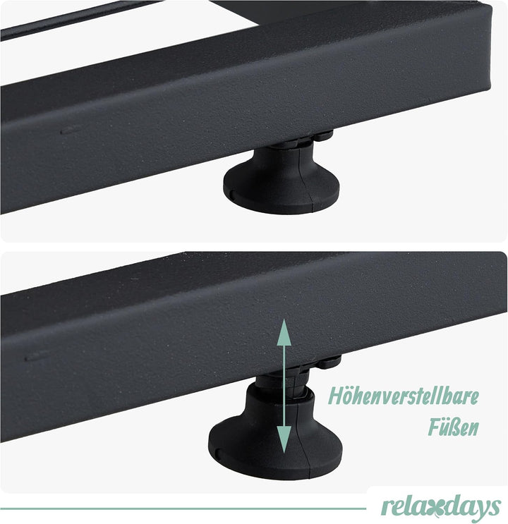 Relaxdays Pflanzenständer, 5 Ablagen, Pflanzentreppe Blumen &amp; Kräuter, Metall Blumenständer, HxBxT: