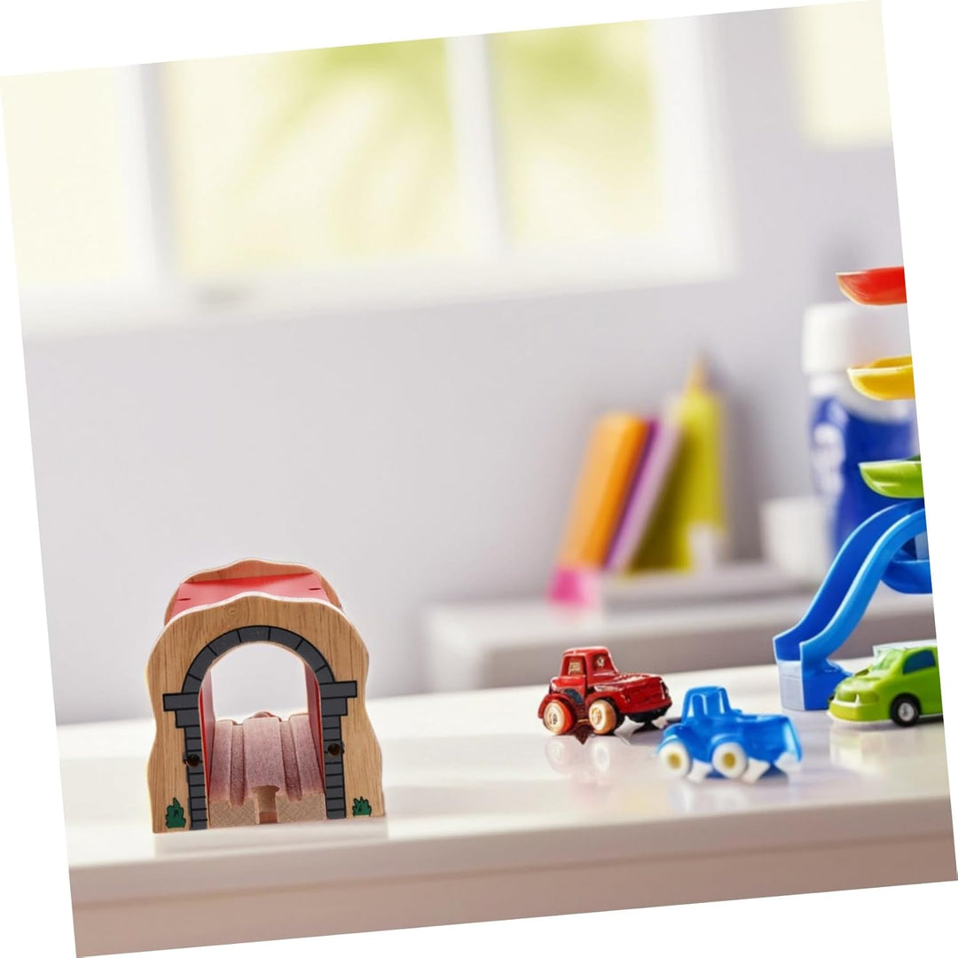 BESTonZON Holzeisenbahn Zubehör Tunnelerweiterung Holzmodell Eisenbahntunnel Für Kinder Spielzeug Kr