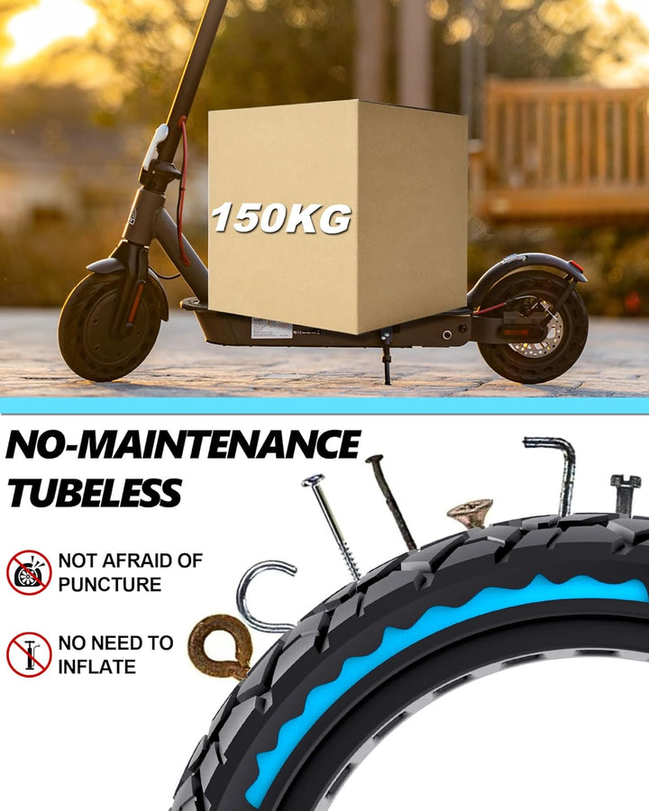 BABEJIA 2PCS E Scooter Reifen 50/75-6.1 Tubeless, Werten Sie Ihr Scooter Auf mit Reifen 8 1/2 x2, Vo