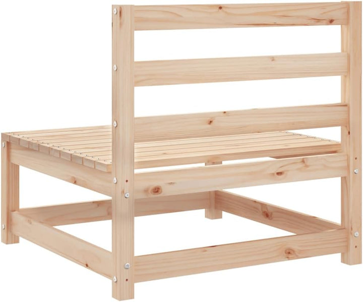 vidaXL Garten Mittelsofa mit Grauen Kissen, Modular Gartenmöbel, Sofa Lounge Sessel für Garten Terra