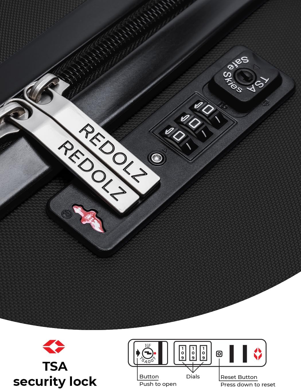 REDOLZ Hartschalen Koffer-Set 3-teilig | Leichte Reise-Trolleys aus hochwertigem, robustem ABS Mater