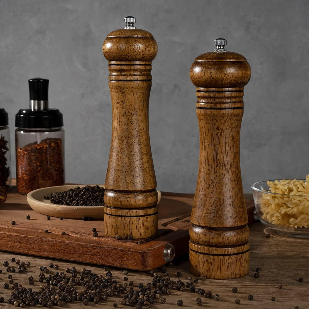 Pfeffermühle 5-In-1 Gewürzgläser Set, Mini Gewürzstreuer Gewürzmühle Salzmühlen Pfeffermühlen Set, S