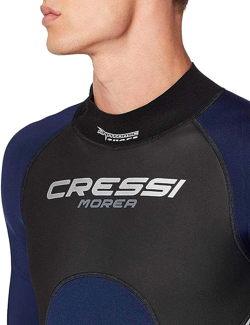 Cressi Morea Herren - Neoprenanzug 3mm für alle Wassersportarten S/2 Blau/Silber/Silber, S/2 Blau/Si