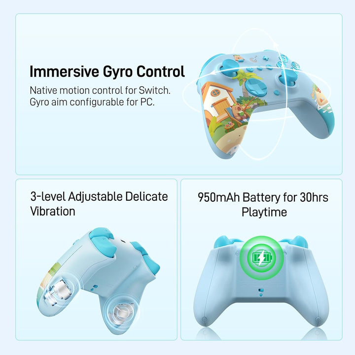 GuliKit ES PRO Wireless PC Gaming Controller für Switch 1/2, Windows/Android/Mac/Steam Deck mit 3,25