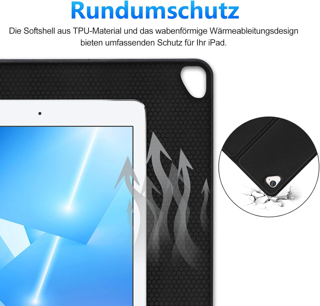 IVEOPPE iPad 6.Generation Hülle mit Tastatur, iPad Hülle mit Tastatur für iPad 6.Generation 2018/iPa