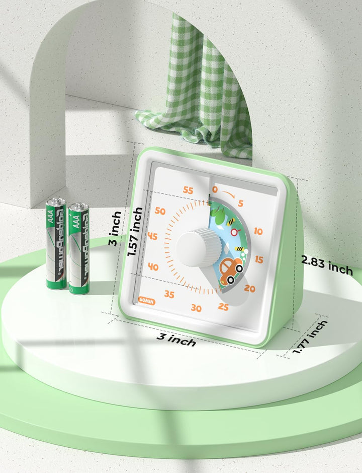 LIORQUE Visueller Timer für Kinder, 60 Minuten visueller Countdown-Timer für Klassenzimmer, Kochen u