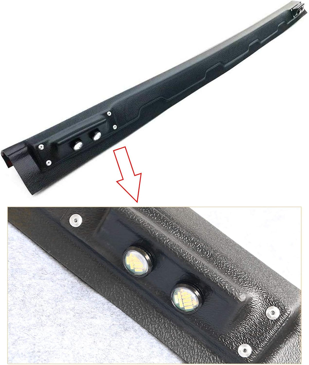 JHCHAN Ladekantenschutz Stossstangenschutz mit LED für Ford Ranger 2012-2022 T6 T7 T8 XL XLT Limited