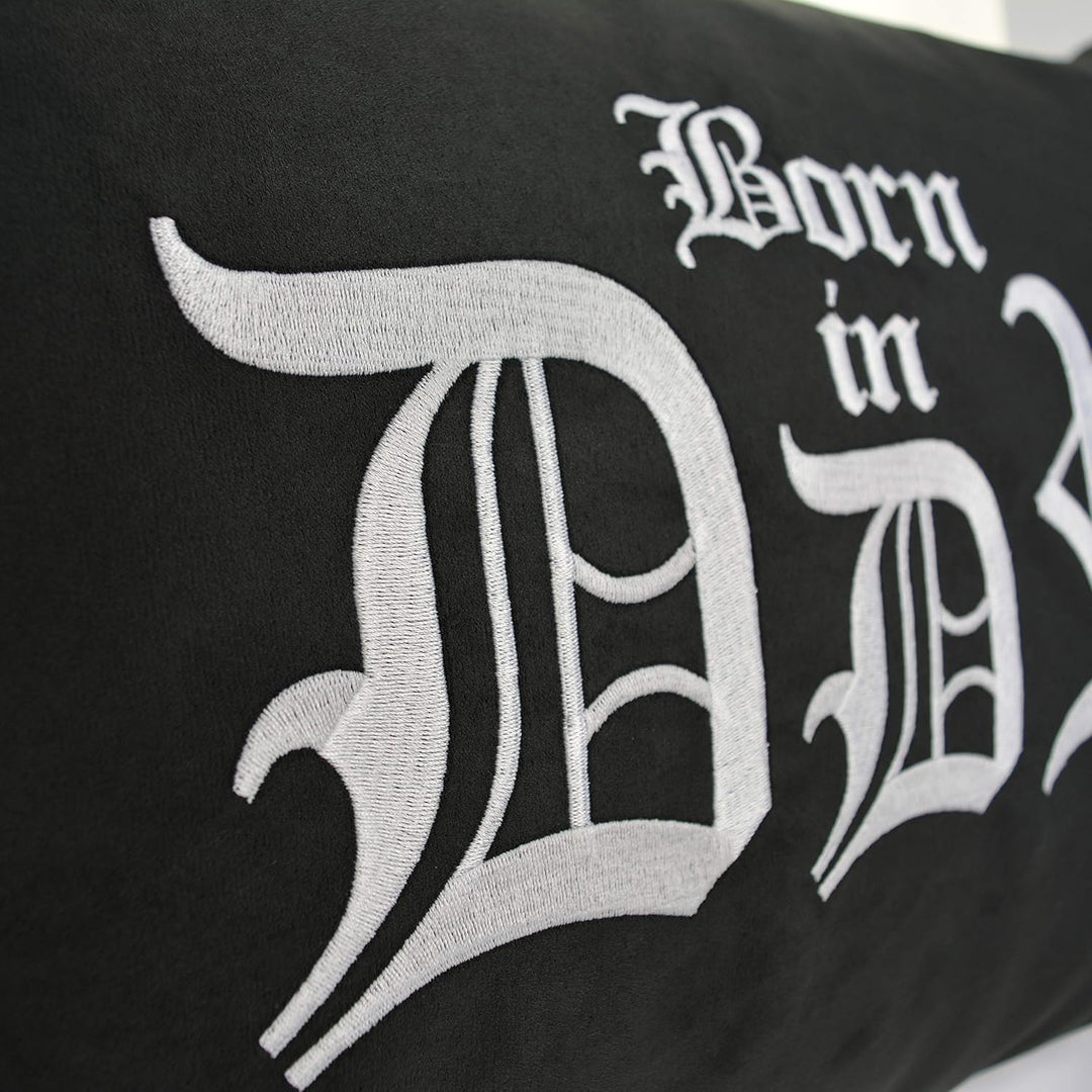 EXPRESS-STICKEREI Born in DDR Kissen mit Spruch | DDR Geschenk Artikel Ossi Ostdeutschland Wohnzimme