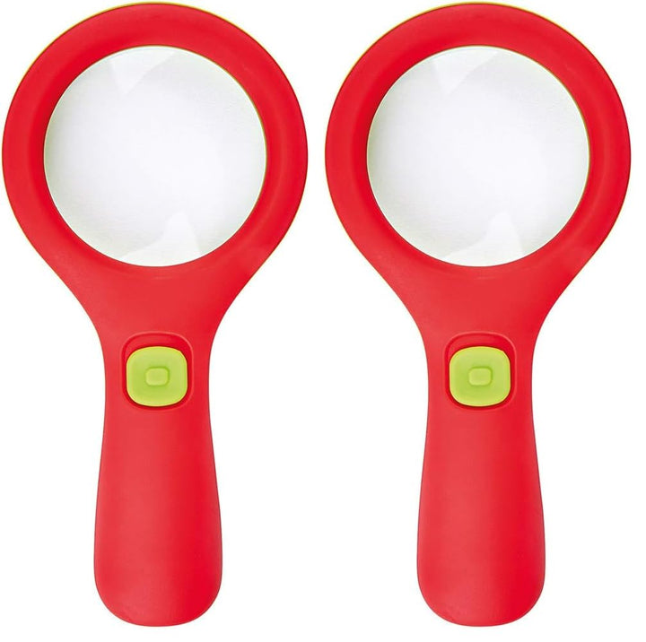 moses. Krabbelkäfer Lichtlupe, Lupe mit Licht für Kinder ab 3 Jahren, Mit 3 LEDs (Packung mit 2) ['R