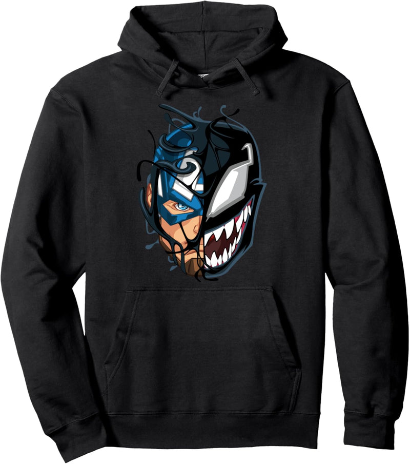 Marvel Captain America Venom Split Face Pullover Hoodie