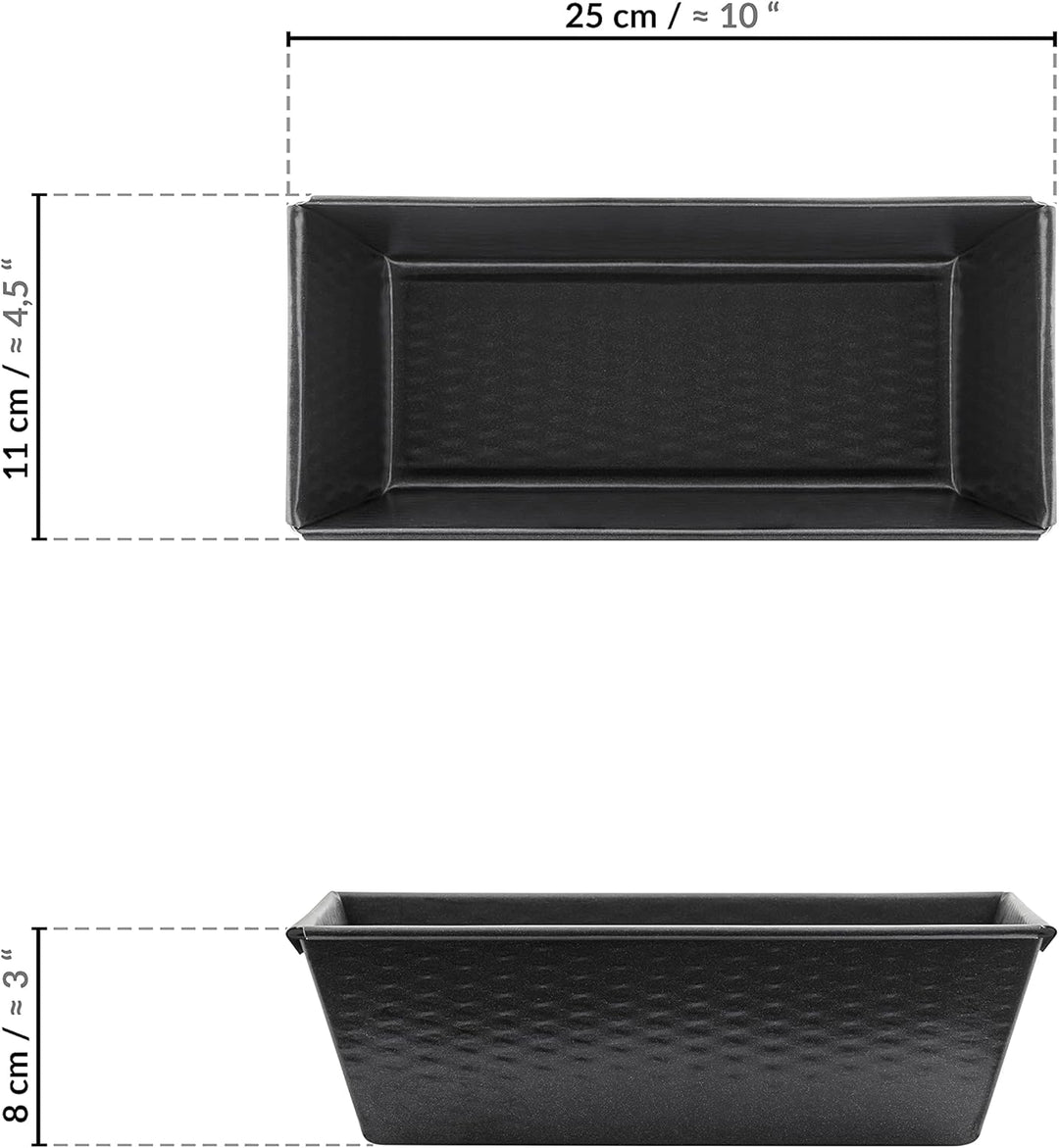 Grizzly Brotbackform, 2x Kastenform 25 x 11,5 cm, sauerteigbeständig, antihaft, Kastenbackform für B