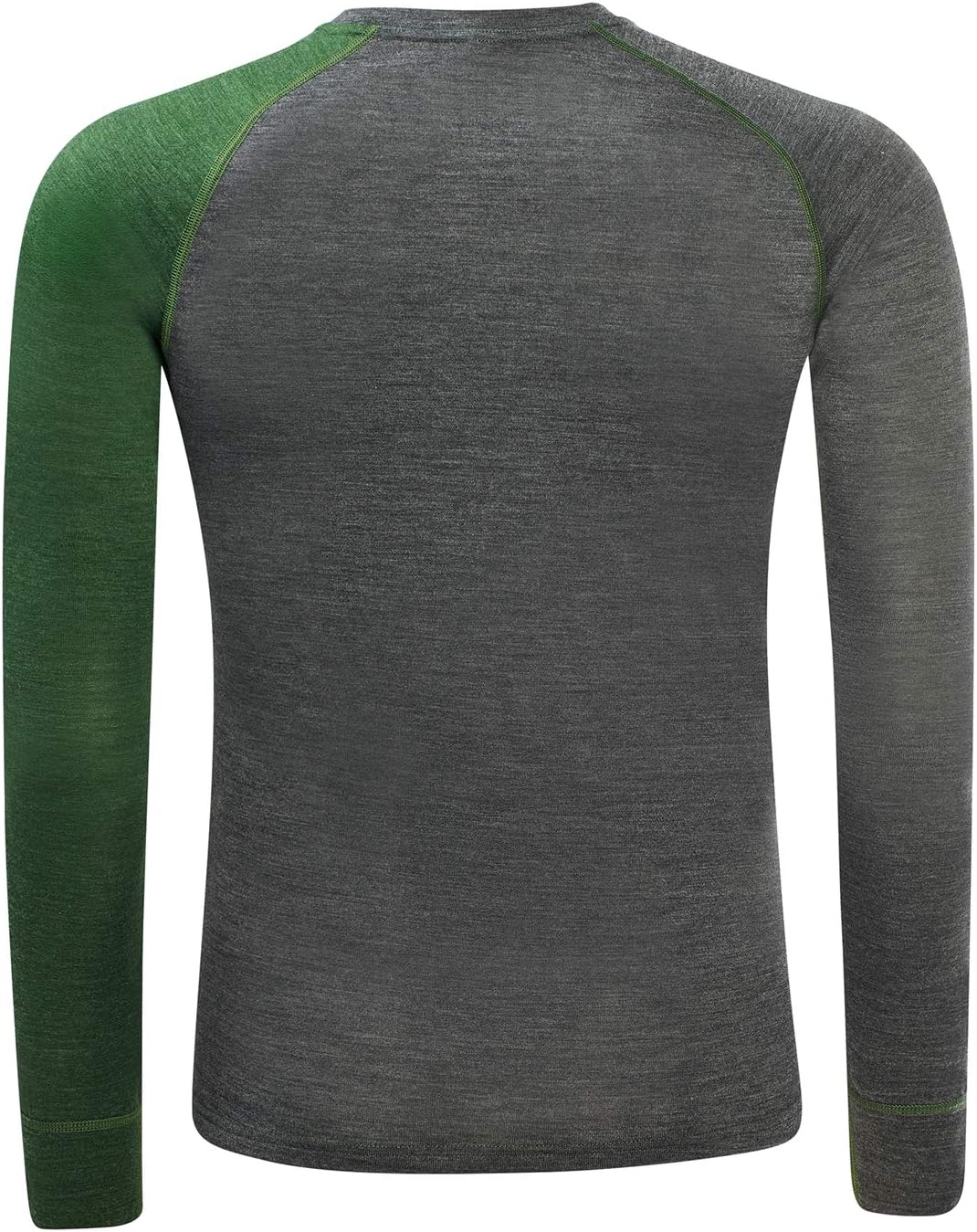 Black Crevice Herren Langarmshirt aus Merino Wolle S Anthracite/Forest Green, S Anthracite/Forest Gr