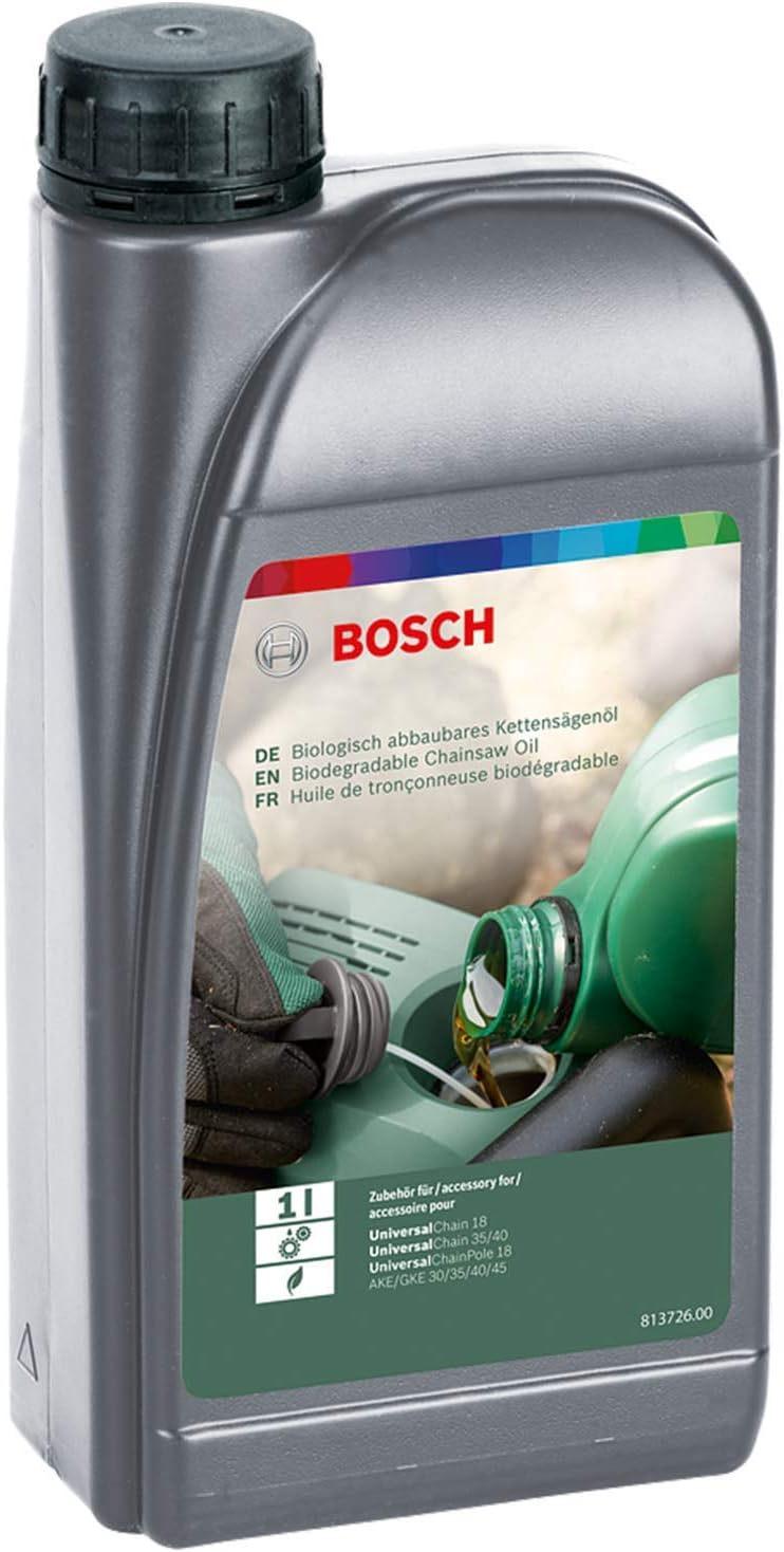 Bosch Akku Hochentaster UniversalChainPole 18 mit 1 Liter Kettensägen-Haftöl (Akku, 18 Volt System,