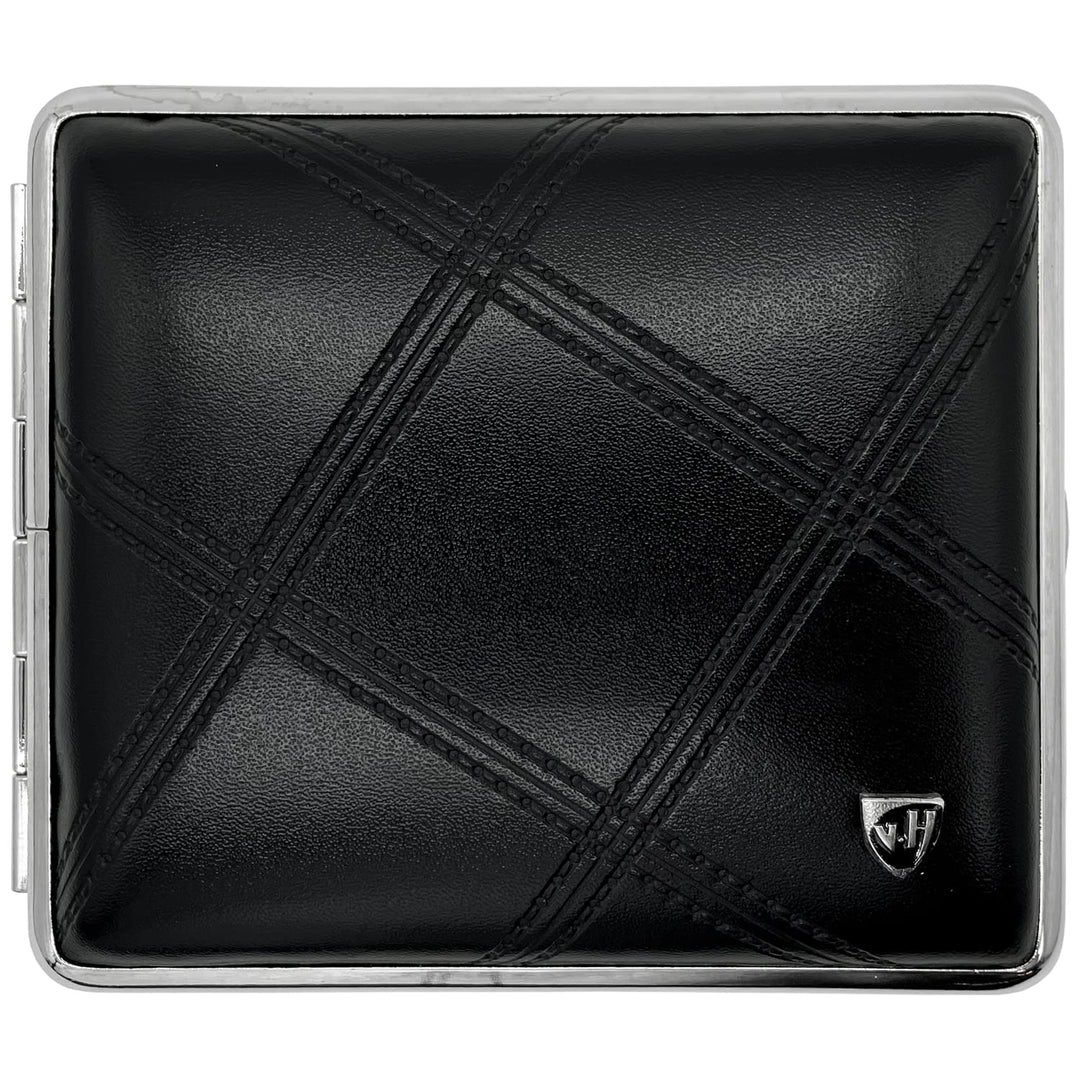 v.H 1912 VOM HOFE MANUFAKTUR Zigarettenetui Echtleder, Handmade in Germany, Prägung mit Hochglanznic
