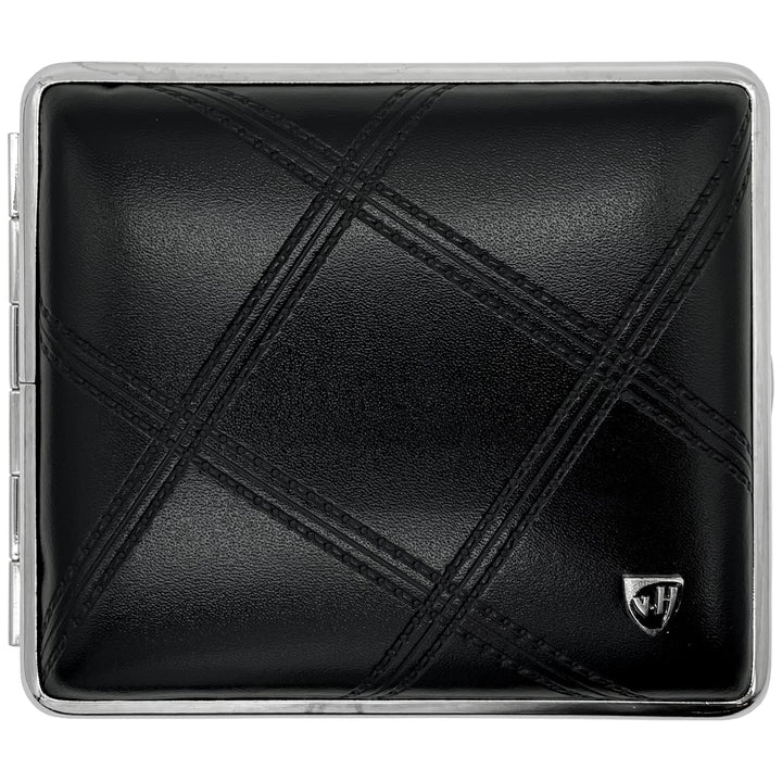 v.H 1912 VOM HOFE MANUFAKTUR Zigarettenetui Echtleder, Handmade in Germany, Prägung mit Hochglanznic