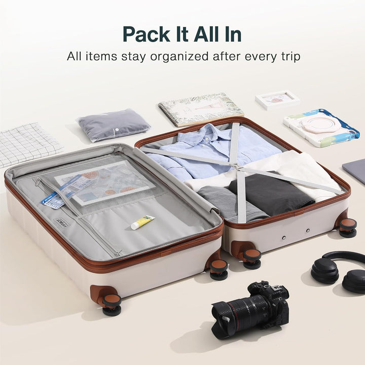 Kofferset Hartschale (3 Jahre VIP-Service) Leicht 100% PC Ultra-Langlebige Erweiterbar Trolley Handg