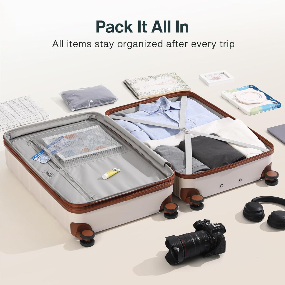 Kofferset Hartschale (3 Jahre VIP-Service) Leicht 100% PC Ultra-Langlebige Erweiterbar Trolley Handg