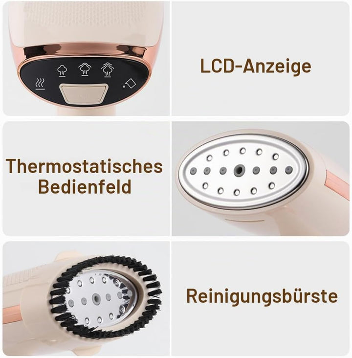 Hand Dampfglätter, 2-in-1 Bügel- Und Faltenentferner, Schnelles Aufheizen, Tragbarer Reise Dampfglät