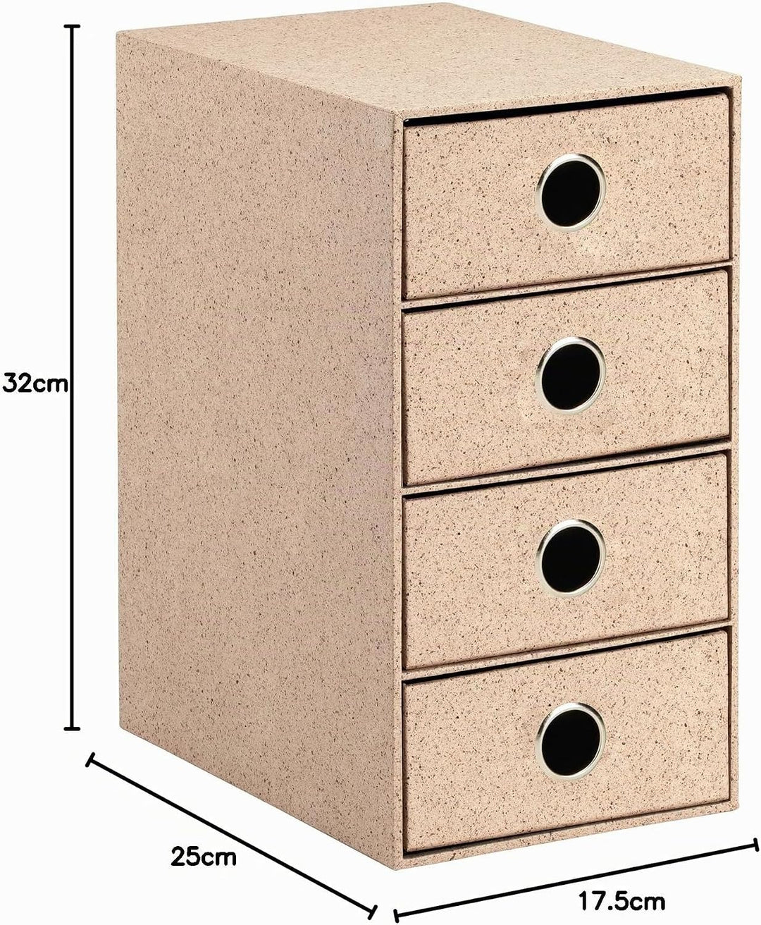 Rössler SOHO 4er Schubladenbox aus Papier | Büro Organizer Schreibtisch | Schubladen Organizer Büro