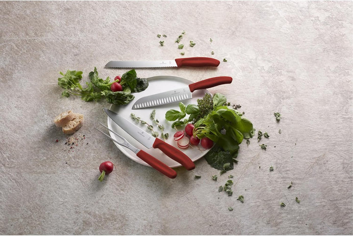 Victorinox Swiss Classic, Profi Tranchiergabel, Extra Scharfe Klinge, 15 cm, Robuster Kunststoffgrif