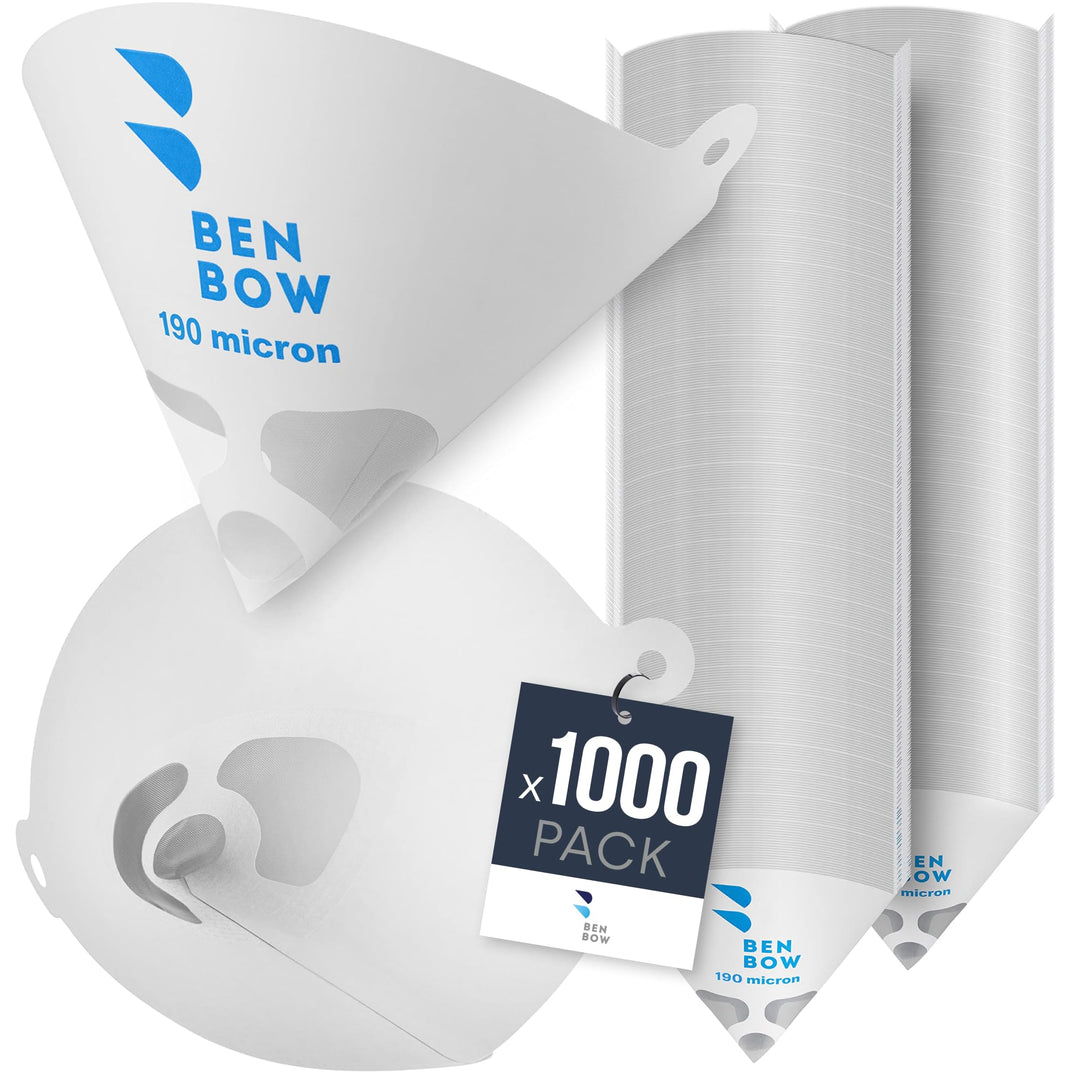 BenBow Lacksieb 190µ x 1000 Stück - Einweg-Papierfilter mit Nylongewebe - zum Filtern von Lacken und