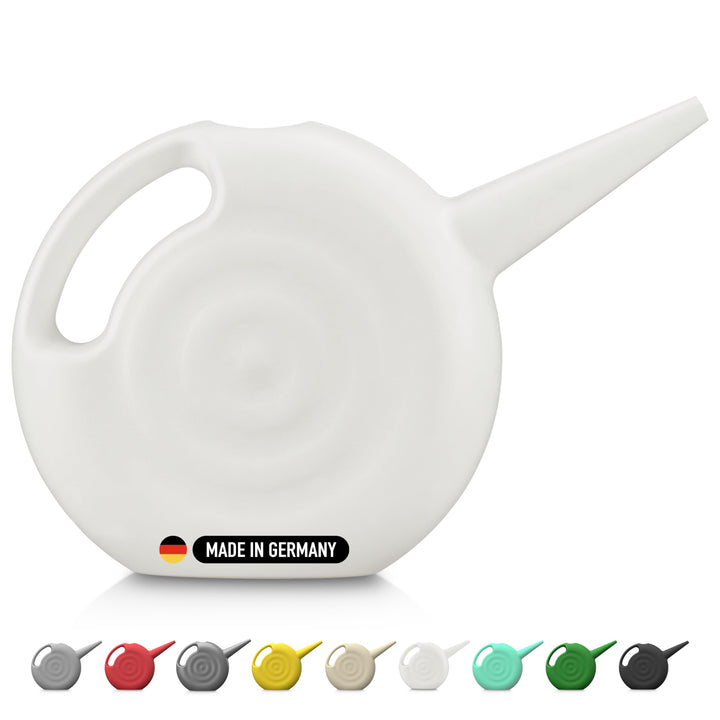 Blowmold.Design Giesskanne in Weiss – 2 Liter Giesskanne Robust für Innen und Aussen - Perfekt für Z
