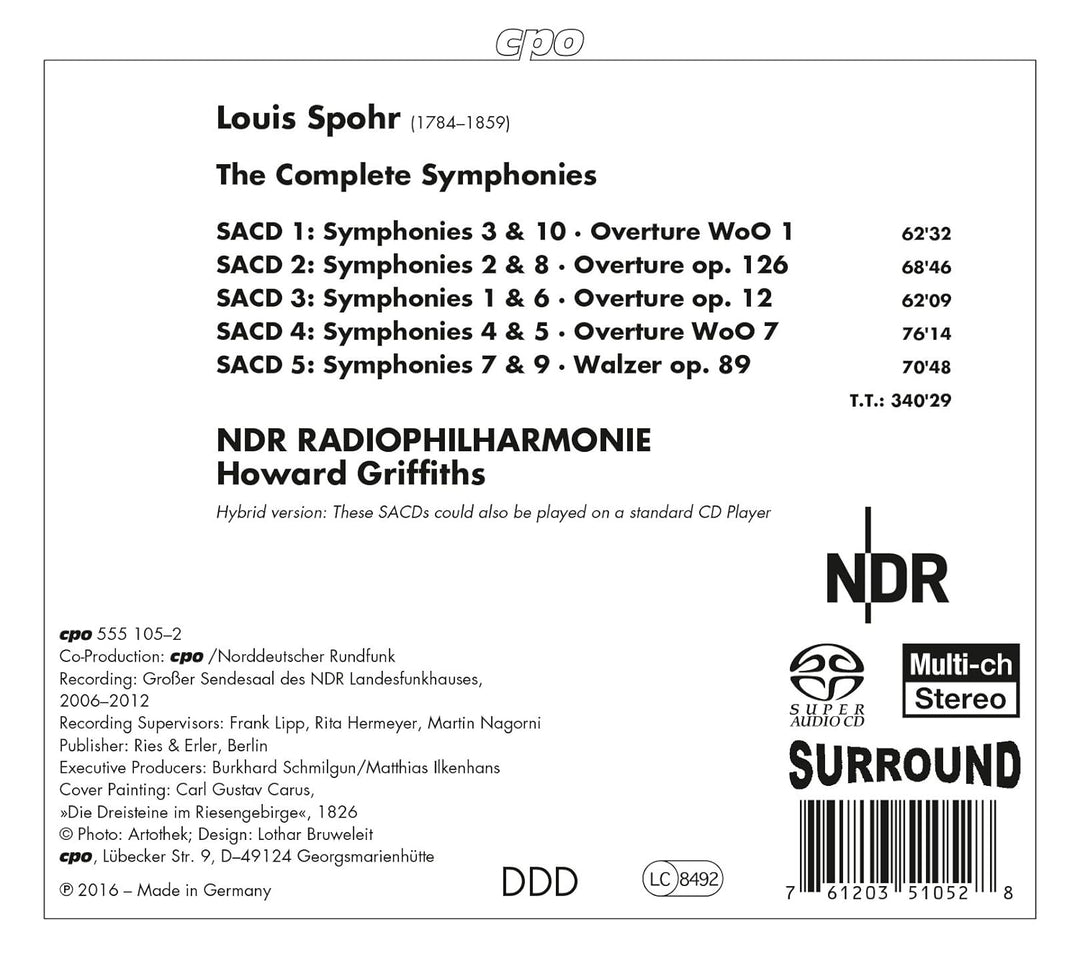 Sämtliche Symphonien, Audio-CD