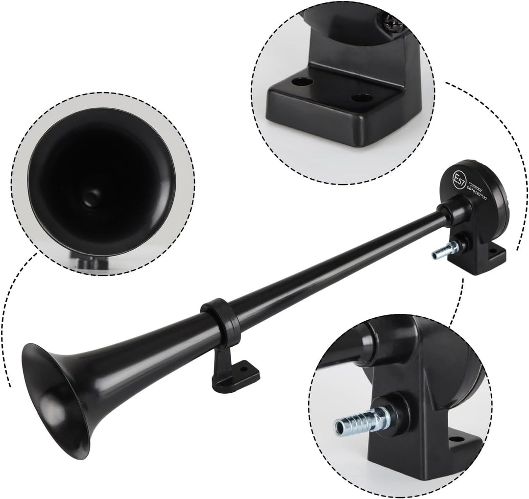 Rupse Hupe Luft Horn Kit, 150db Lufthorn Drucklufthorn auto Horn mit Kompressor für 12V PKW LKW Boot