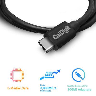 CalDigit Thunderbolt 4-Kabel, unterstützt Laden bei 100 W, 40 Gbit/s, kompatibel mit Thunderbolt 3 u