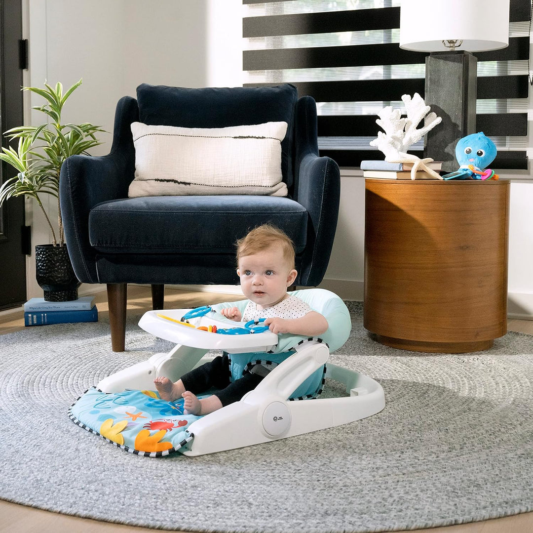 Baby Einstein Sea of Support 2-in-1 Sit-Up Bodensitz, mit abnehmbarem Tablett und Spielzeug