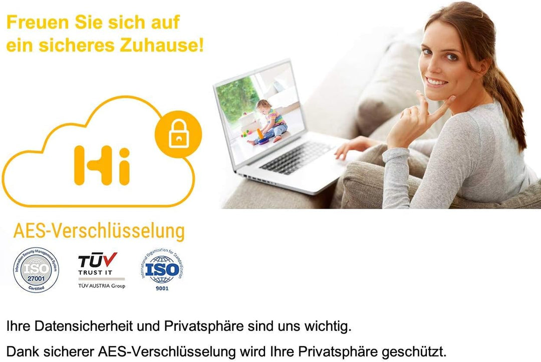 HiKam S6 Überwachungskamera mit App und Support - Datensicherung und Cloud in Deutschland | Personen