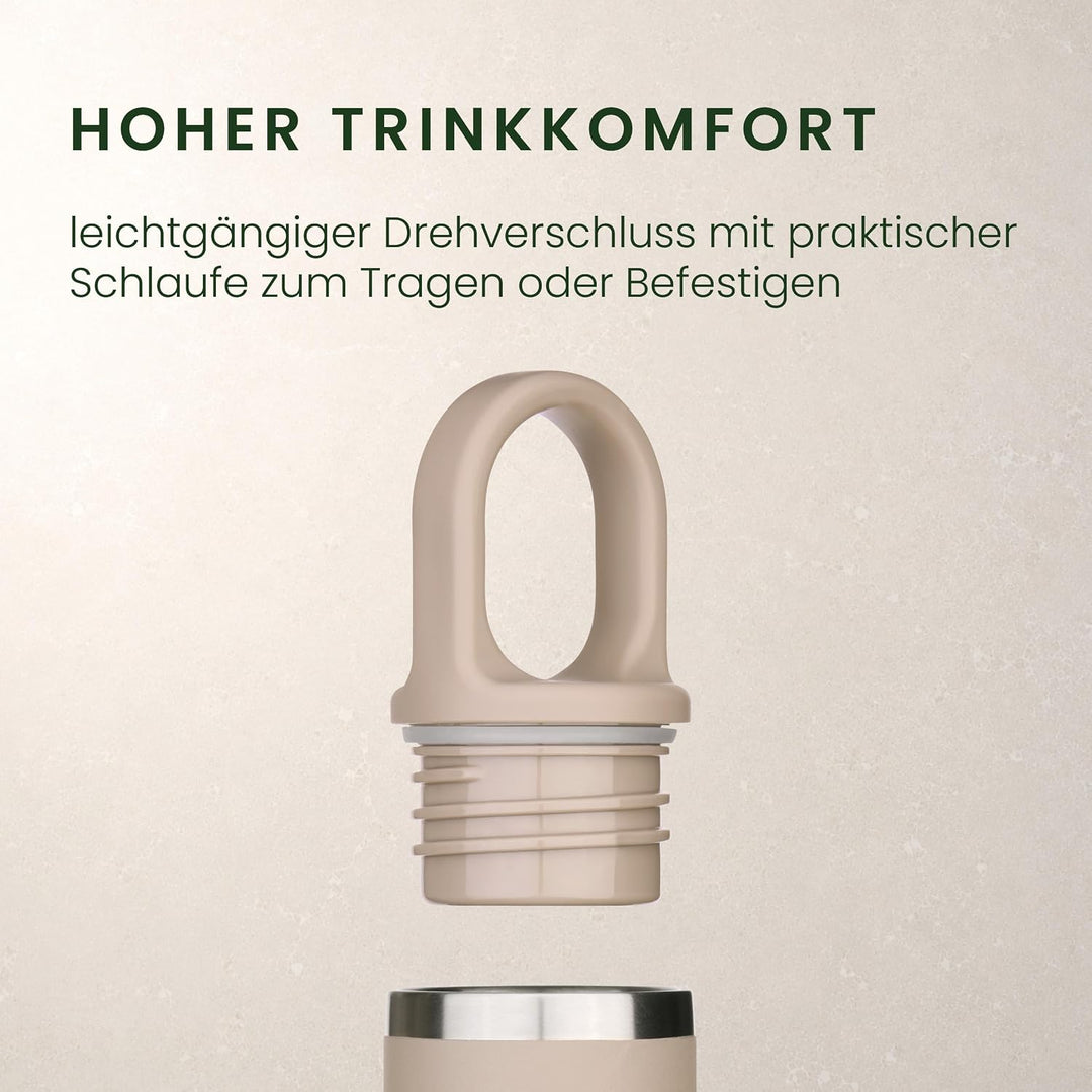 Groenenberg Trinkflasche Edelstahl 500ml oder 750ml | 100% Auslaufsicher | Thermosflasche Kohlensäur