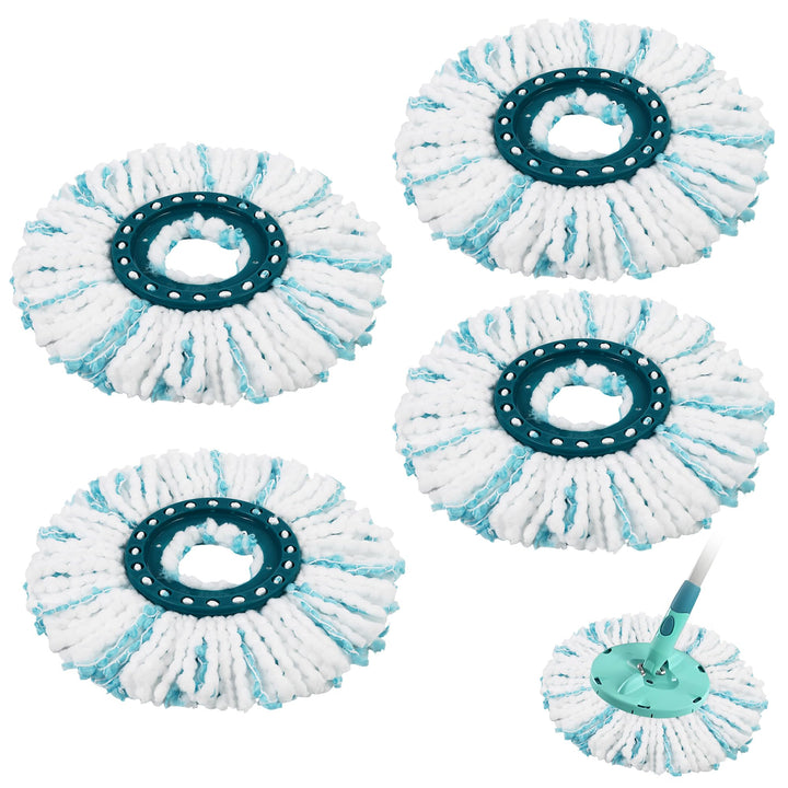 4 Stück Ersatzkopf für Leifheit Clean Twist Disc Mop/Clean Twist Disc, für Leifheit Bodenwischer Ers