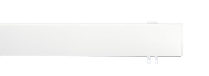 indeko OVUM, ovale Gardinenschiene mit Innenlauf aus Aluminium auf Mass, 1-Lauf, weiss, Komplettset