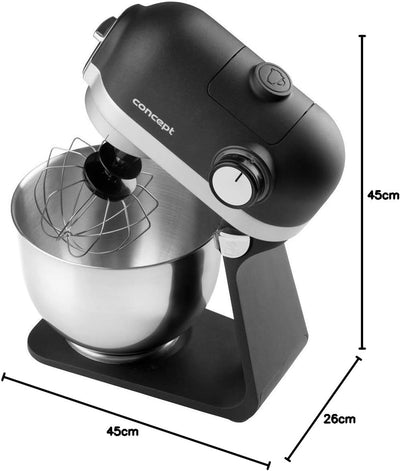CONCEPT Hausgeräte RM7000 Planetenrührgerät ELMENT,1200 W, graphitgrau
