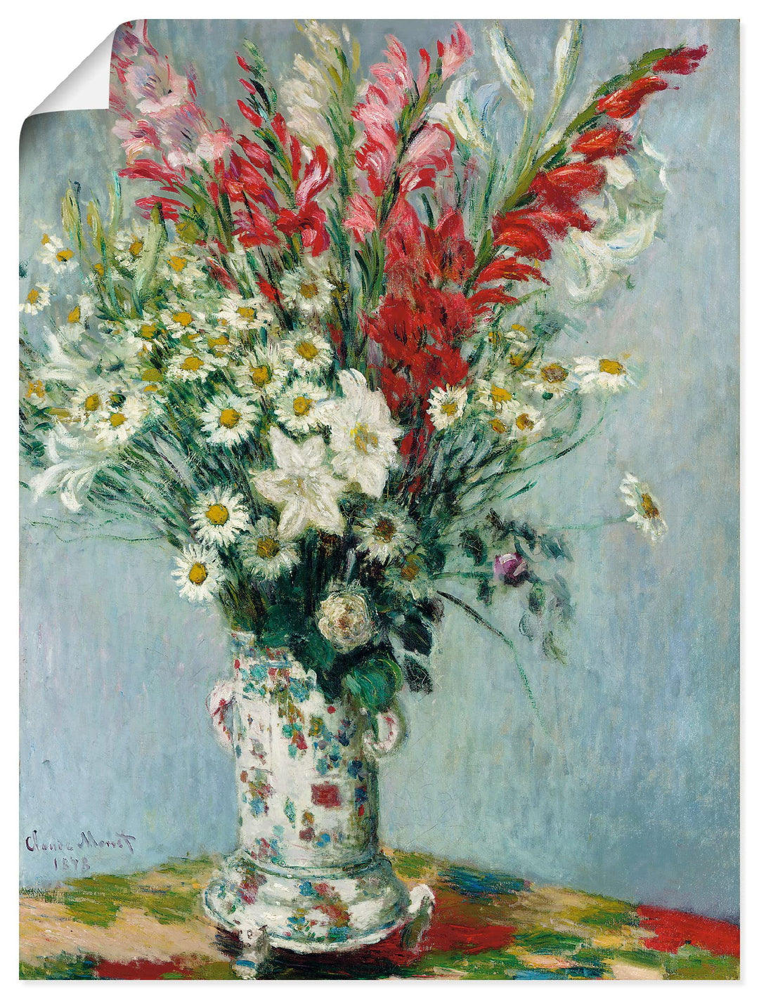 ARTland Poster Kunstdruck Wandposter Bild ohne Rahmen 90x120 cm Hochformat Stillleben Vase Pflanzen