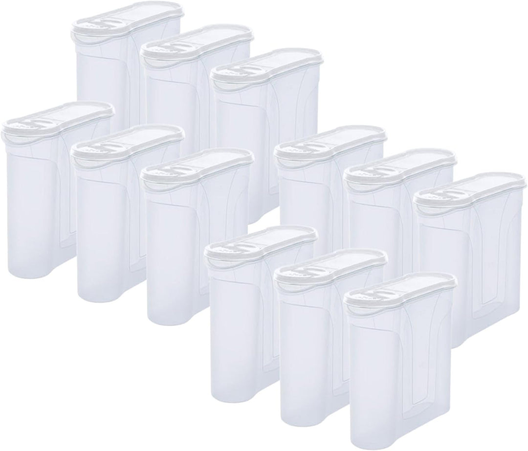 Novaliv Schüttdosen 12er SET Vorratsdose zum Streuen 2,4 Liter - Masse (LxBxH): 22 x 21 x 8,5 cm - D