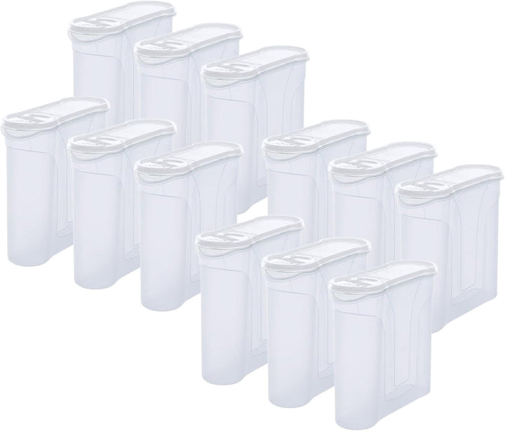 Novaliv Schüttdosen 12er SET Vorratsdose zum Streuen 2,4 Liter - Masse (LxBxH): 22 x 21 x 8,5 cm - D