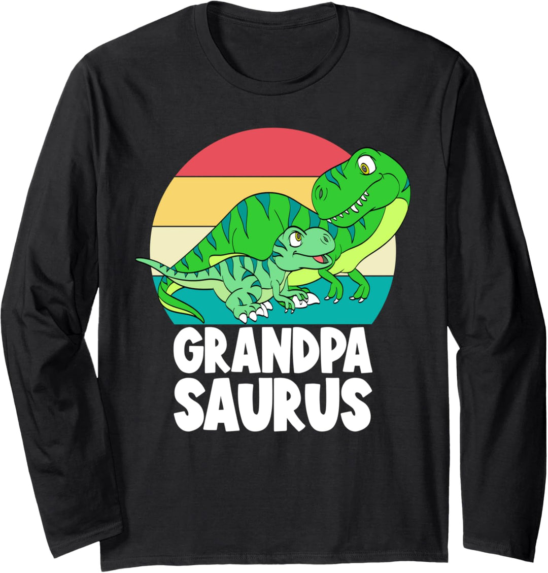 GrandpaSaurus Grandpa Saurus T-Rex Dinosaur Family Matching Langarmshirt