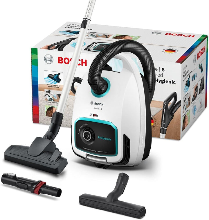 Bosch ProHygienic BGL6HYG1 Staubsauger mit Beutel, 4 L, 600 W, 75 dB, 12 Meter Kabel