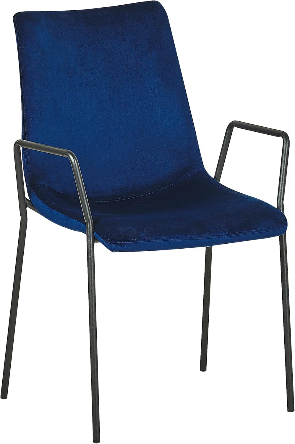 Moderner Esszimmrtisch 2er Set Dunkelblau Samtstoff Metallgestell Jefferson