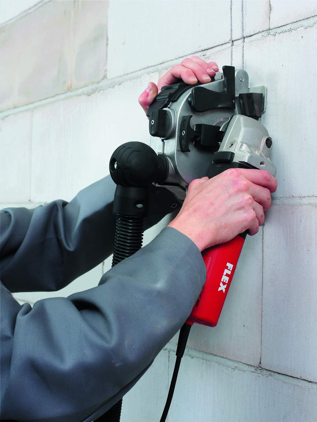 Flex Mauerschlitzer MS 1706 FR Set (schiebender, ziehender Schnitt, Schnitttiefe 0-35 mm, Nutbreite